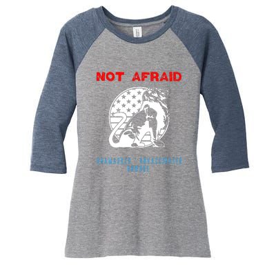 Conservative Not Woke Women's Tri-Blend 3/4-Sleeve Raglan Shirt