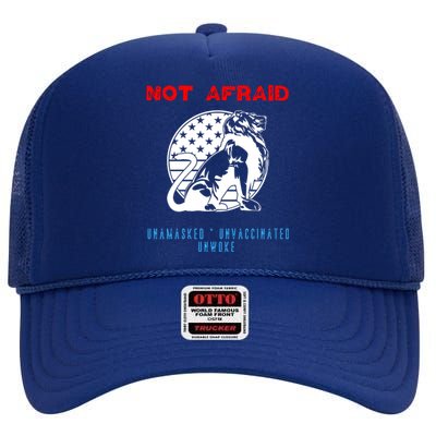 Conservative Not Woke High Crown Mesh Back Trucker Hat