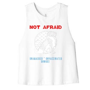 Conservative Not Woke Women's Racerback Cropped Tank