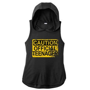 Caution Nager Warning 2011 13th Birthday Gift Ladies PosiCharge Tri-Blend Wicking Draft Hoodie Tank