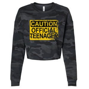 Caution Nager Warning 2011 13th Birthday Gift Cropped Pullover Crew