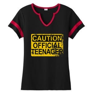 Caution Nager Warning 2011 13th Birthday Gift Ladies Halftime Notch Neck Tee