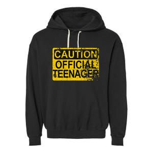 Caution Nager Warning 2011 13th Birthday Gift Garment-Dyed Fleece Hoodie