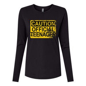 Caution Nager Warning 2011 13th Birthday Gift Womens Cotton Relaxed Long Sleeve T-Shirt