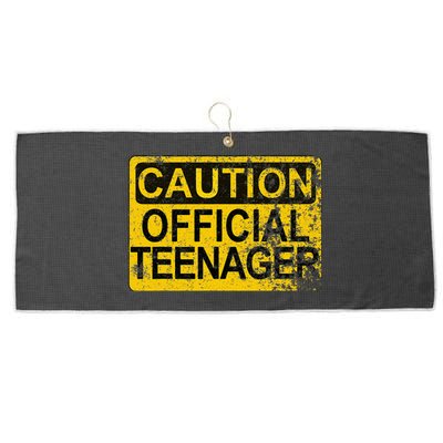 Caution Nager Warning 2011 13th Birthday Gift Large Microfiber Waffle Golf Towel