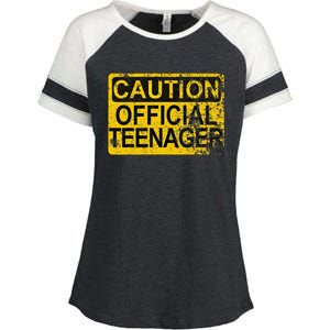 Caution Nager Warning 2011 13th Birthday Gift Enza Ladies Jersey Colorblock Tee