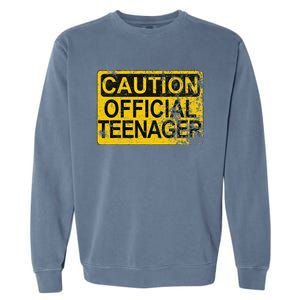 Caution Nager Warning 2011 13th Birthday Gift Garment-Dyed Sweatshirt