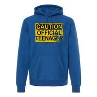 Caution Nager Warning 2011 13th Birthday Gift Premium Hoodie