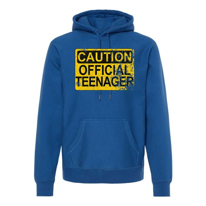 Caution Nager Warning 2011 13th Birthday Gift Premium Hoodie