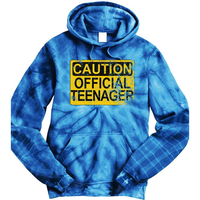 Caution Nager Warning 2011 13th Birthday Gift Tie Dye Hoodie