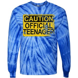 Caution Nager Warning 2011 13th Birthday Gift Tie-Dye Long Sleeve Shirt