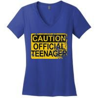 Caution Nager Warning 2011 13th Birthday Gift Women's V-Neck T-Shirt