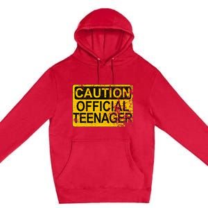 Caution Nager Warning 2011 13th Birthday Gift Premium Pullover Hoodie