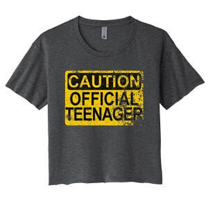 Caution Nager Warning 2011 13th Birthday Gift Women's Crop Top Tee