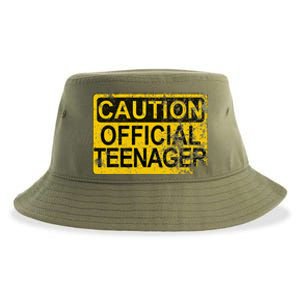 Caution Nager Warning 2011 13th Birthday Gift Sustainable Bucket Hat