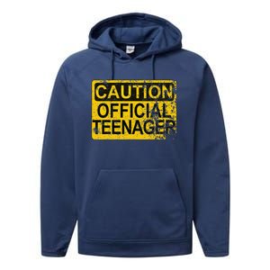 Caution Nager Warning 2011 13th Birthday Gift Performance Fleece Hoodie