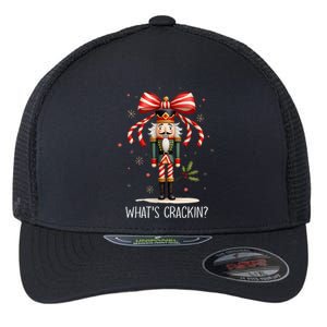 Christmas Nutcracker Whats Crackin Funny Xmas Flexfit Unipanel Trucker Cap