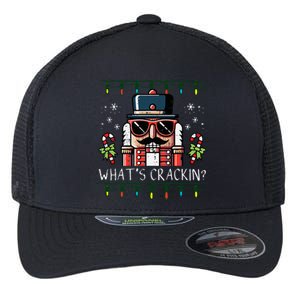 Christmas Nutcracker Whats Crackin Funny Xmas Flexfit Unipanel Trucker Cap