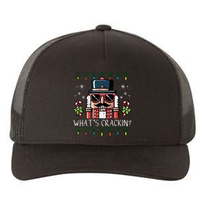 Christmas Nutcracker Whats Crackin Funny Xmas Yupoong Adult 5-Panel Trucker Hat