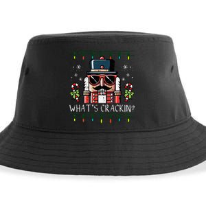 Christmas Nutcracker Whats Crackin Funny Xmas Sustainable Bucket Hat