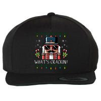 Christmas Nutcracker Whats Crackin Funny Xmas Wool Snapback Cap