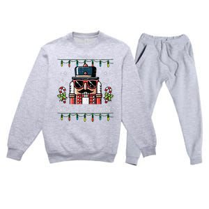 Christmas Nutcracker Whats Crackin Funny Xmas Premium Crewneck Sweatsuit Set