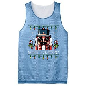 Christmas Nutcracker Whats Crackin Funny Xmas Mesh Reversible Basketball Jersey Tank