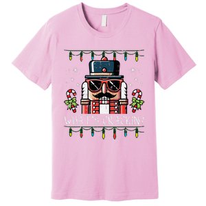 Christmas Nutcracker Whats Crackin Funny Xmas Premium T-Shirt