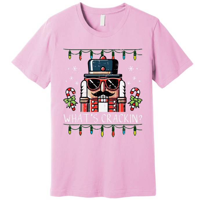 Christmas Nutcracker Whats Crackin Funny Xmas Premium T-Shirt