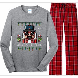 Christmas Nutcracker Whats Crackin Funny Xmas Long Sleeve Pajama Set