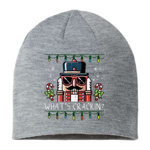 Christmas Nutcracker Whats Crackin Funny Xmas Sustainable Beanie