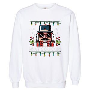 Christmas Nutcracker Whats Crackin Funny Xmas Garment-Dyed Sweatshirt