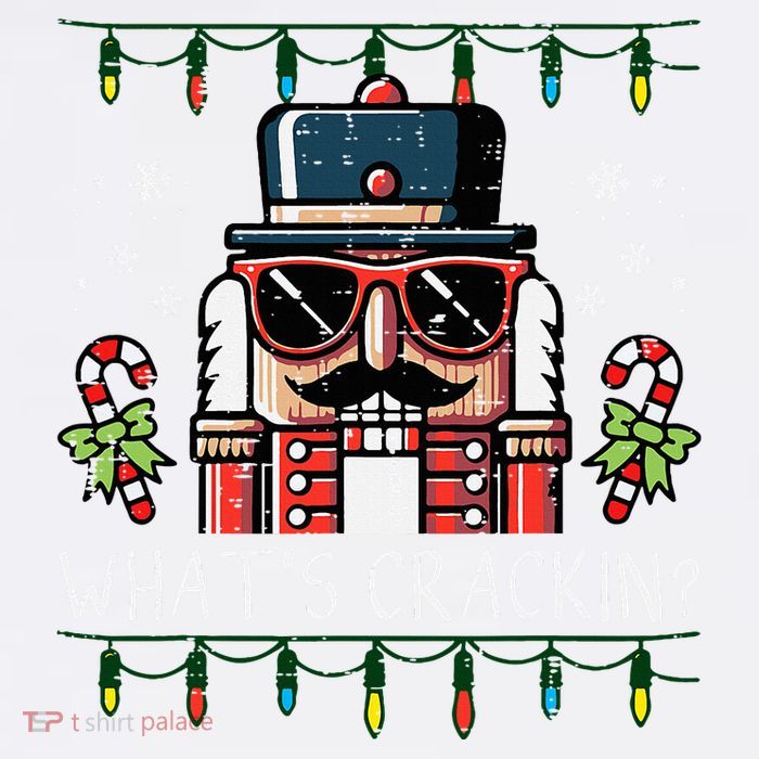 Christmas Nutcracker Whats Crackin Funny Xmas Flat Bill Trucker Hat