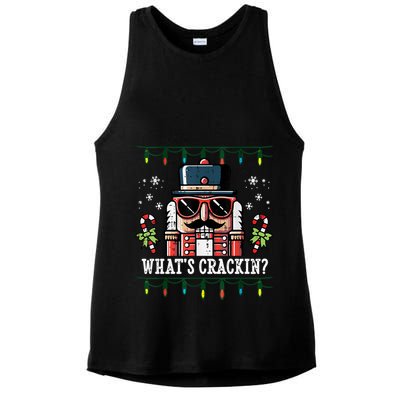 Christmas Nutcracker Whats Crackin Funny Ladies PosiCharge Tri-Blend Wicking Tank