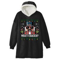 Christmas Nutcracker Whats Crackin Funny Hooded Wearable Blanket