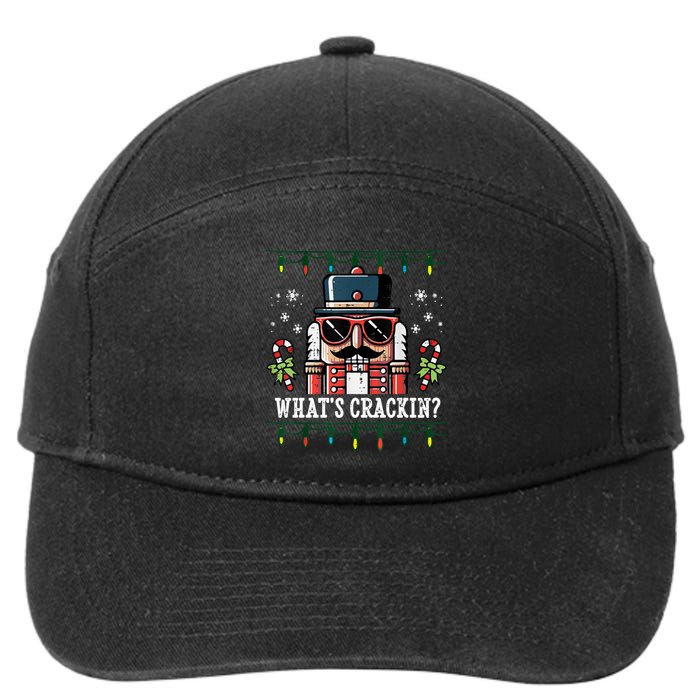 Christmas Nutcracker Whats Crackin Funny 7-Panel Snapback Hat