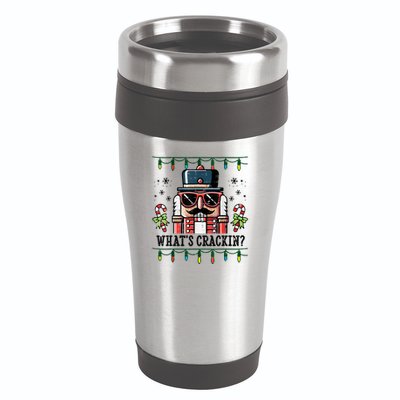 Christmas Nutcracker Whats Crackin Funny 16oz Travel Tumbler