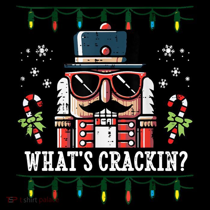 Christmas Nutcracker Whats Crackin Funny Sustainable Knit Beanie