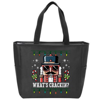 Christmas Nutcracker Whats Crackin Funny Zip Tote Bag
