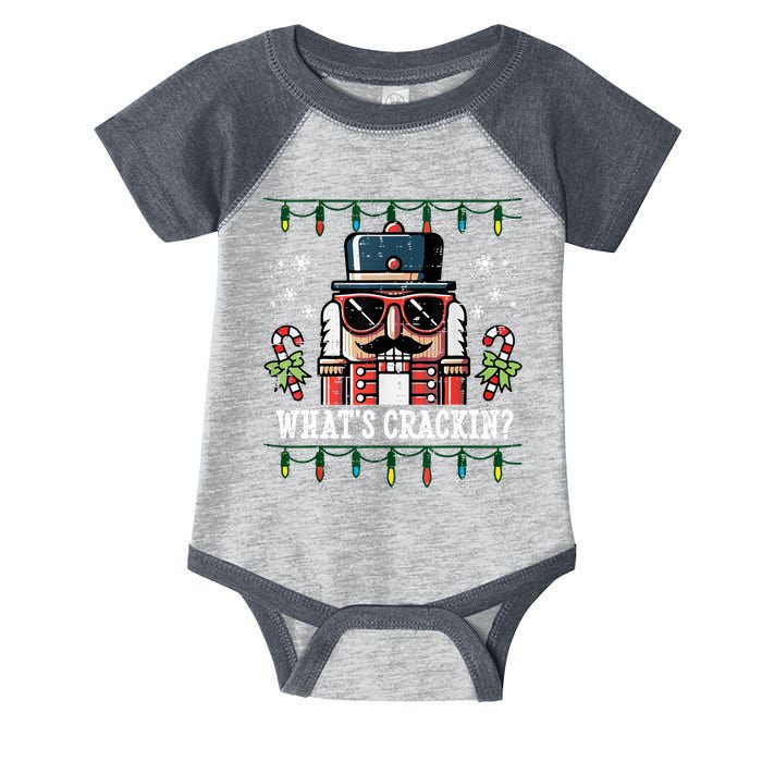 Christmas Nutcracker Whats Crackin Funny Infant Baby Jersey Bodysuit