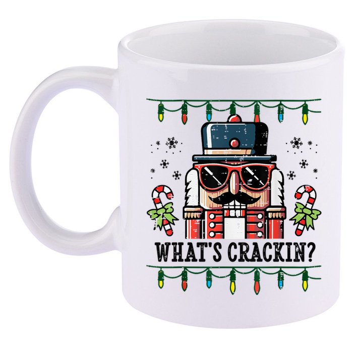 Christmas Nutcracker Whats Crackin Funny 11oz C Handle Ceramic Mug