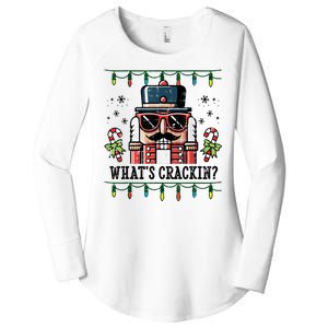 Christmas Nutcracker Whats Crackin Funny Women's Perfect Tri Tunic Long Sleeve Shirt