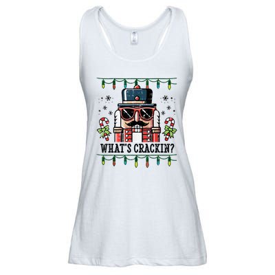 Christmas Nutcracker Whats Crackin Funny Ladies Essential Flowy Tank