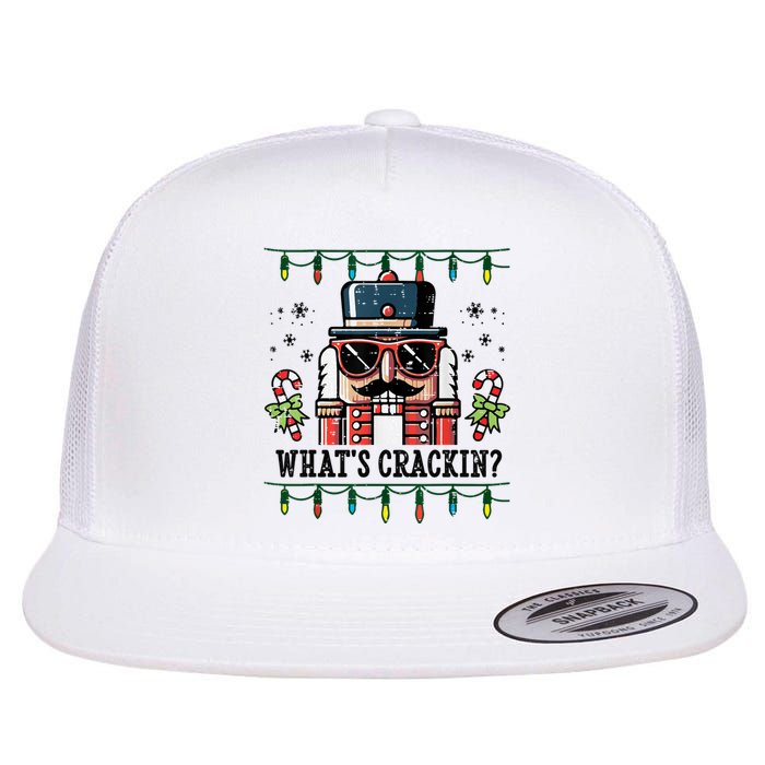 Christmas Nutcracker Whats Crackin Funny Flat Bill Trucker Hat