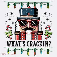 Christmas Nutcracker Whats Crackin Funny Flat Bill Trucker Hat