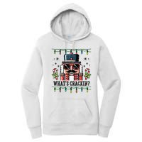 Christmas Nutcracker Whats Crackin Funny Women's Pullover Hoodie