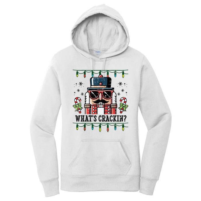 Christmas Nutcracker Whats Crackin Funny Women's Pullover Hoodie