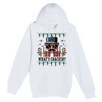 Christmas Nutcracker Whats Crackin Funny Premium Pullover Hoodie