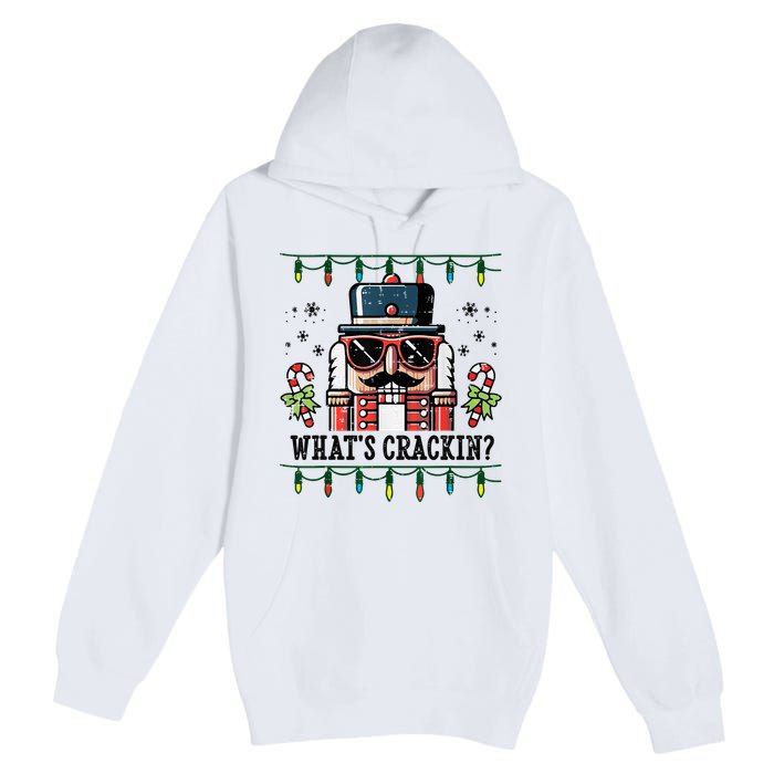Christmas Nutcracker Whats Crackin Funny Premium Pullover Hoodie