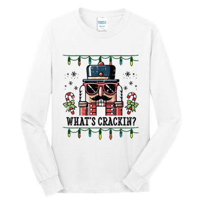 Christmas Nutcracker Whats Crackin Funny Tall Long Sleeve T-Shirt